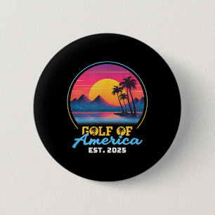 Funny Usa America Shirt Gulf Of Us America Est 202 6 Cm Round Badge