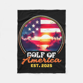 Funny Usa America Shirt Gulf Of Us America Est 202 Fleece Blanket