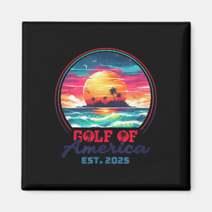 Funny Usa America Shirt Gulf Of Us America Est 202 Magnet