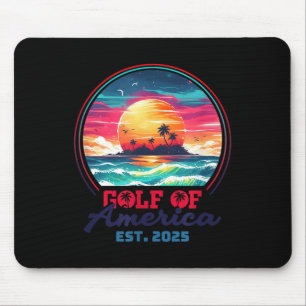 Funny Usa America Shirt Gulf Of Us America Est 202 Mouse Mat