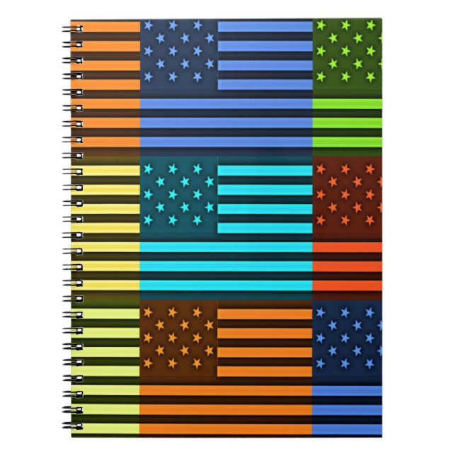 Funny USA Flag Notebook (Front)