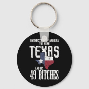 Funny Usa Flag United States Of America Texas Key Ring