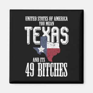 Funny Usa Flag United States Of America Texas Magnet