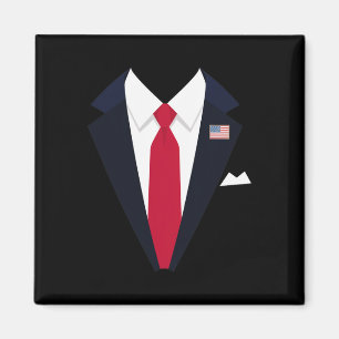 Funny Usa President Trump Suit Easy Halloween Cost Magnet