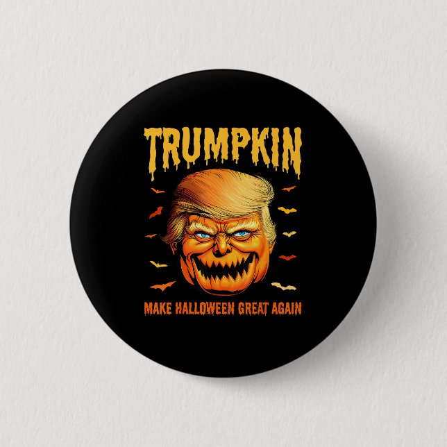 Funny Usa Pumpkin Trumpkin Make Halloween Great Ag 6 Cm Round Badge (Front)