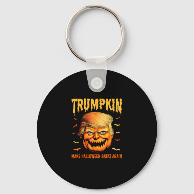Funny Usa Pumpkin Trumpkin Make Halloween Great Ag Key Ring (Front)