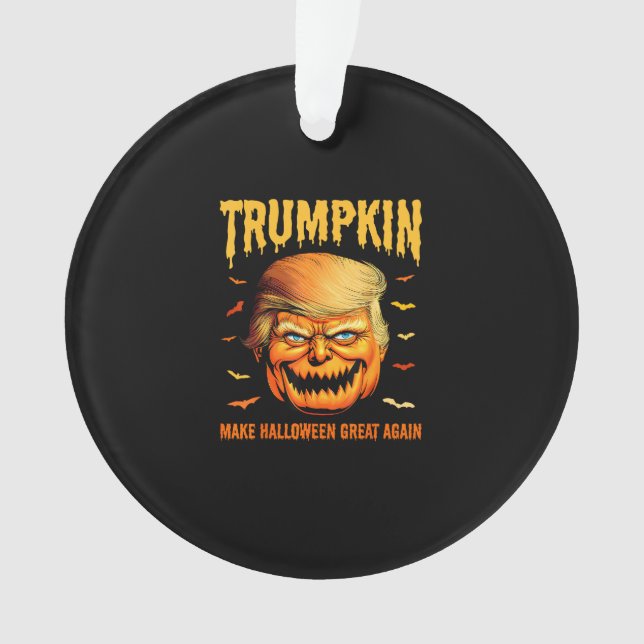 Funny Usa Pumpkin Trumpkin Make Halloween Great Ag Ornament (Front)