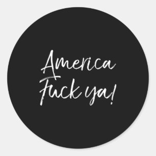 Funny Usa Quote American Saying Joke Gift America  Classic Round Sticker