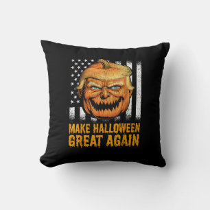 Funny Usa Trumpkin Make Halloween Great Again Cushion