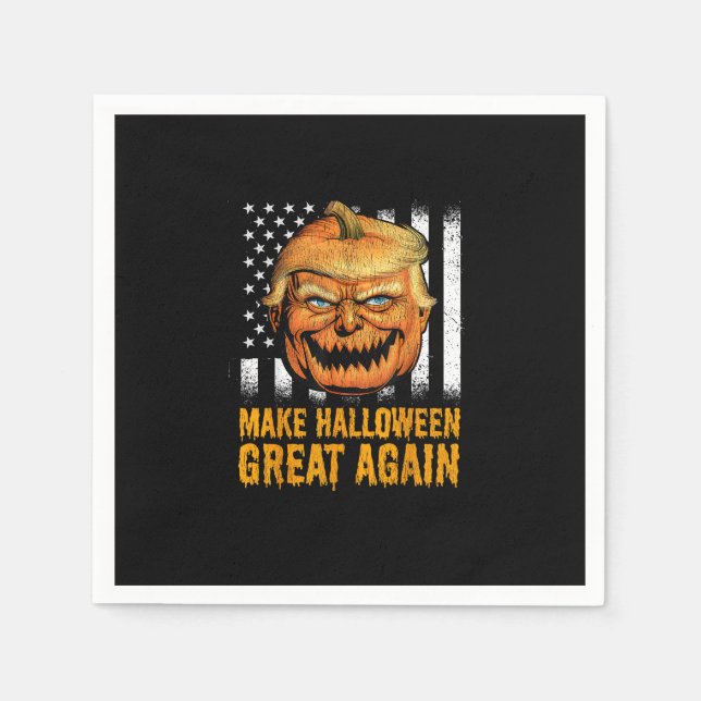 Funny Usa Trumpkin Make Halloween Great Again Napkin (Front)