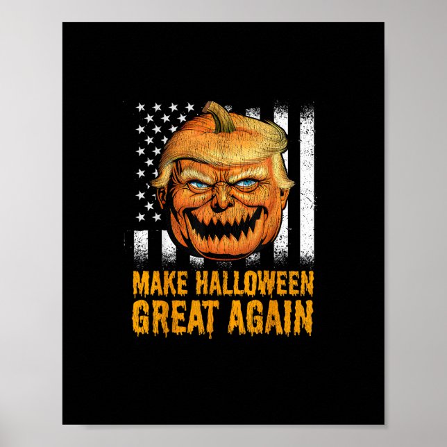 Funny Usa Trumpkin Make Halloween Great Again Poster (Front)
