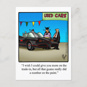 Funny Used Car Humour Postcard