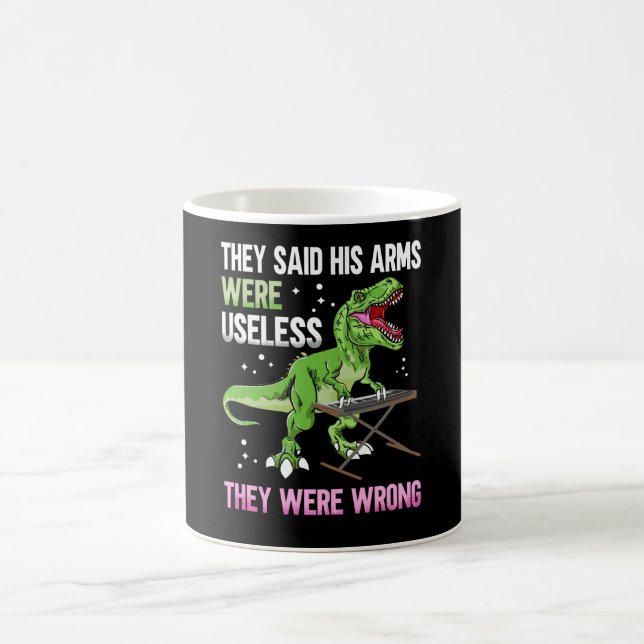 Funny Useless Arms T Rex Pianist Coffee Mug (Center)