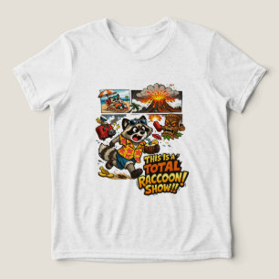 Funny Vacation Chaos Cartoon Design Tri-Blend Shirt