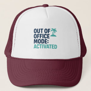 Funny Vacation Trucker Hat – Work Break Gift