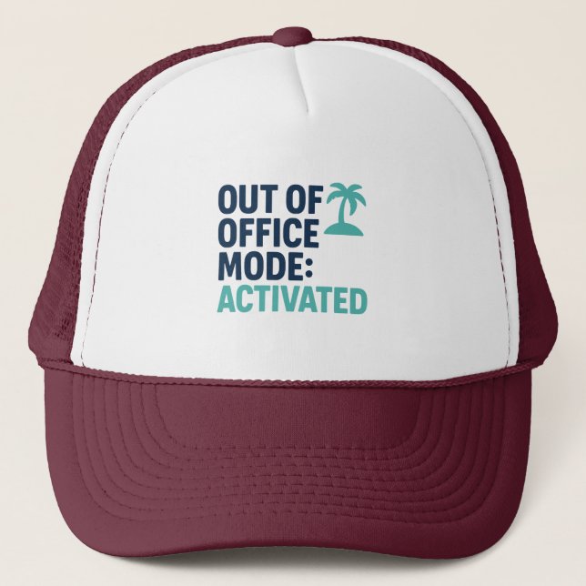 Funny Vacation Trucker Hat – Work Break Gift (Front)