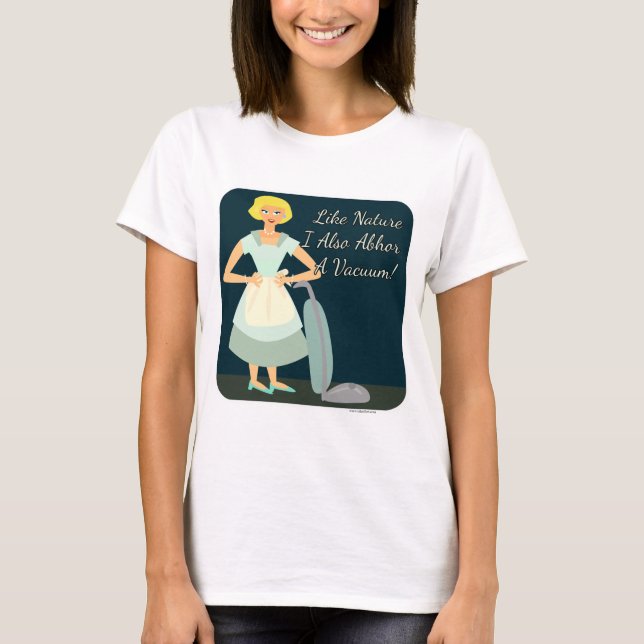 Funny Vacuum Chores Kitsch Retro Mama  T-Shirt (Front)