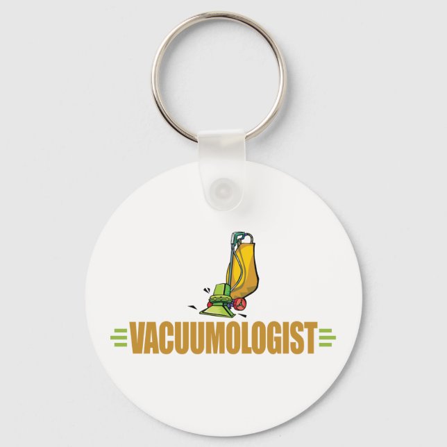 Funny Vacuuming Key Ring (Front)