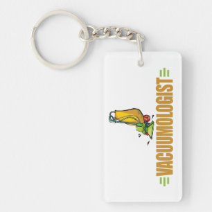 Funny Vacuuming Key Ring