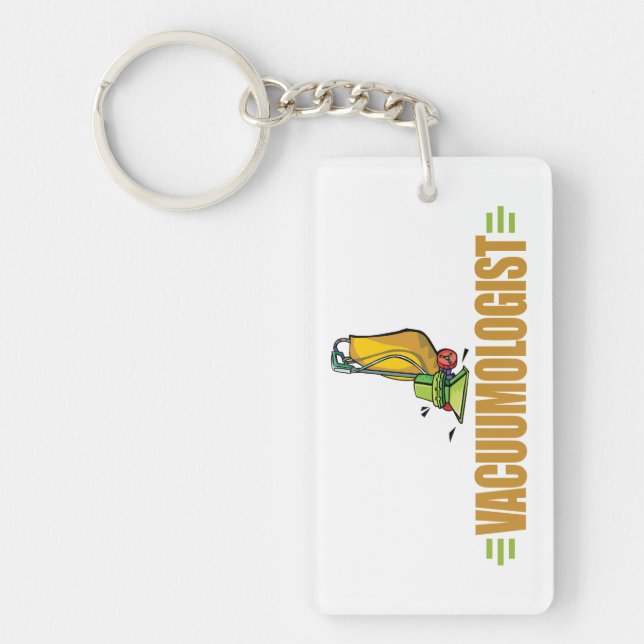 Funny Vacuuming Key Ring (Front)