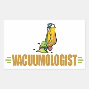 Funny Vacuuming Rectangular Sticker