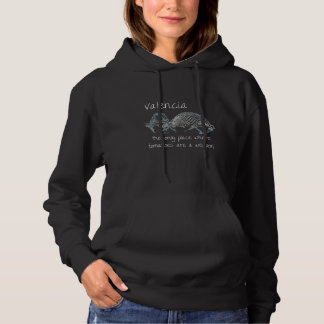 Funny Valencia Spain Souvenir Hand Drawn Art Gift  Hoodie