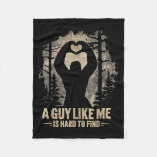 Funny Valentine Bigfoot Heart A Guy Like Me Is Har Fleece Blanket