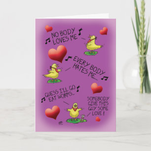 Funny Valentine Cards: Bird-Worm Valentine Holiday Card