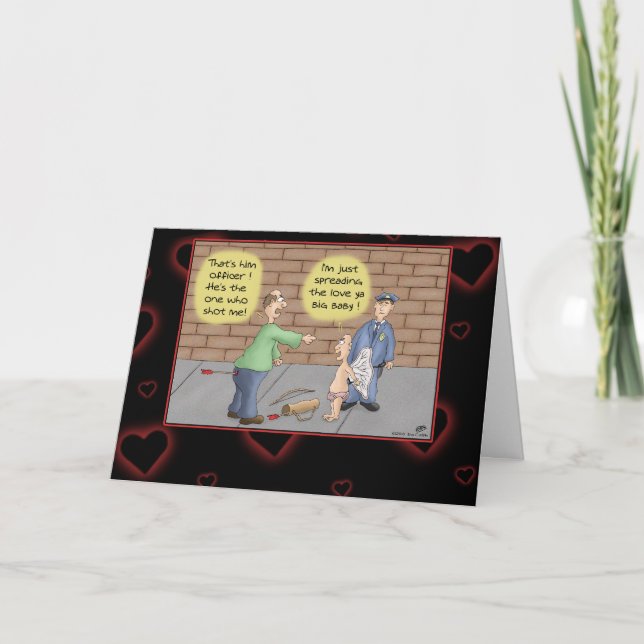 Funny Valentine Cards: Spreading the Love Holiday Card (Front)