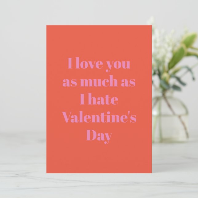 Funny Valentine Day Card I love you (Standing Front)