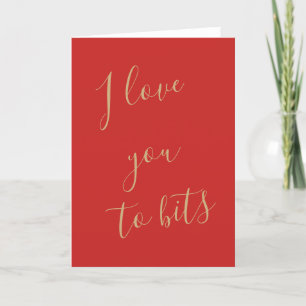 Funny Valentine Day Card I love you to bits