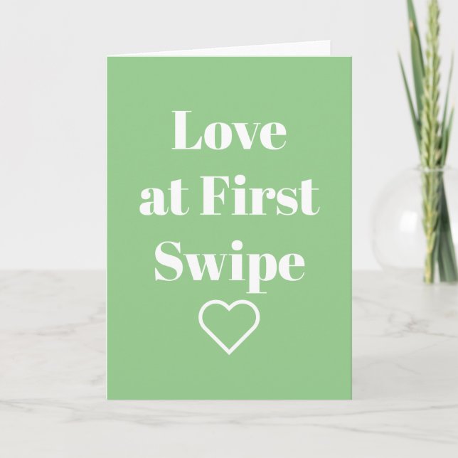 Funny Valentine Day Card Love at First Swipe (Front)