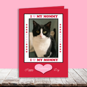 Funny Valentine Day from Cat to Meowmy Your Photo Holiday Card