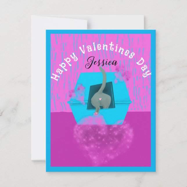 Funny Valentine From the Cat Box Holiday Card (Front)