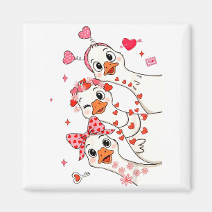 Funny Valentine Goose Nk Coquette Valentines Girls Magnet