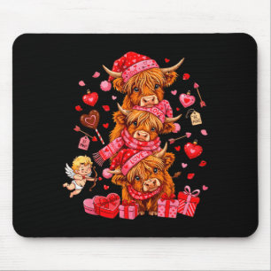 Funny Valentine Highland Cow Lover Xoxo Be Mine Cu Mouse Mat