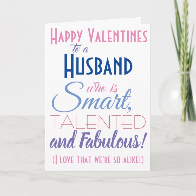 Funny Valentine Husband Card (Front)