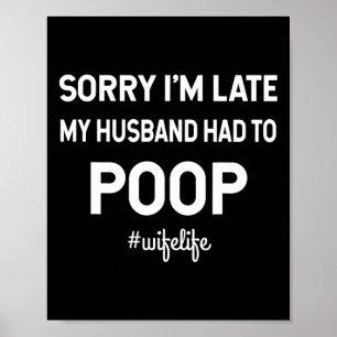 Funny Valentine Husbynd And Wife Poop Poster