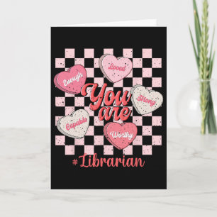Funny Valentine Librarian Love Heart  Card