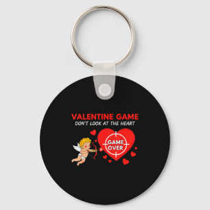 Funny valentine love meme game heart gamer romance key ring