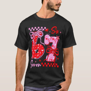 Funny Valentine’s Day 67 Meme 6 7 Valentine Bow He T-Shirt