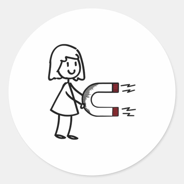 Funny Valentine’s Day Couple Matching For Men Wome Classic Round Sticker (Front)