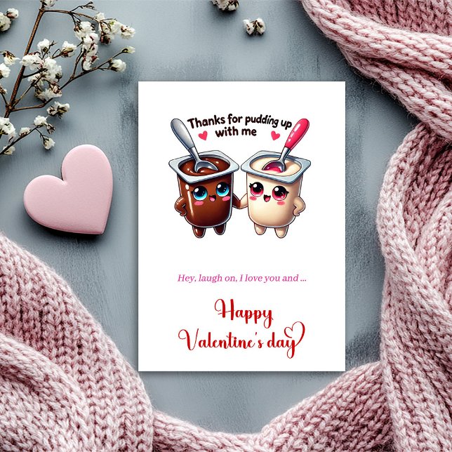 Funny Valentine’s Day Love Card with Cartoon Food (Funny Valentine’s Day Love Card with Cartoon Food)