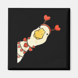 Funny Valentine Silly Gooses Duck Heart Love Match Magnet