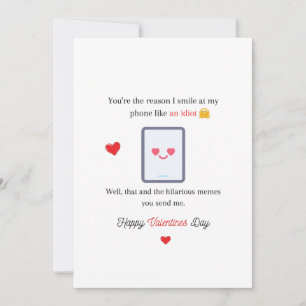 Funny Valentine Smiling Like an Idiot Card
