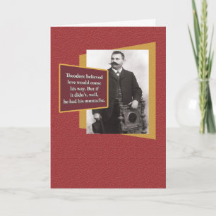 Funny Valentine: Strange Moustache Guy Holiday Card