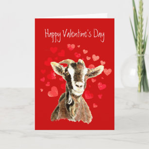 Funny Valentine to Favourite Old Goat, humour Holiday Card