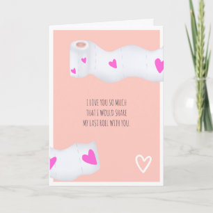 Funny valentine toilet roll  3 photos collage card