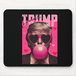 Funny Valentine Trump Pink Bubble Gum Cute Trump V Mouse Mat