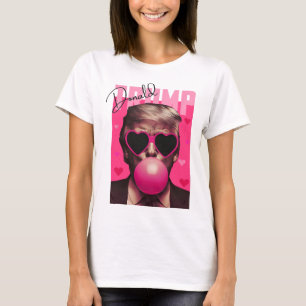 Funny Valentine Trump Pink Bubble Gum Cute Trump V T-Shirt